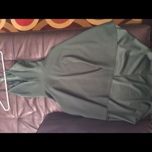 Green Highlow homecoming dress